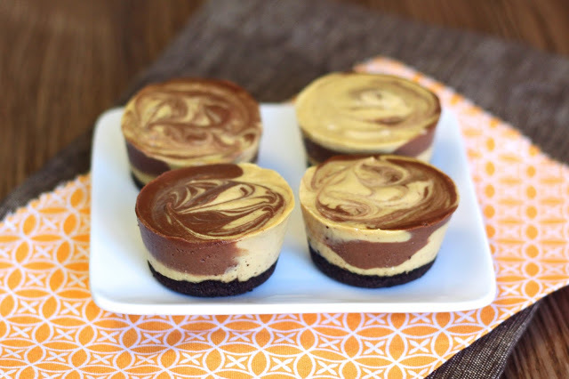 Mini Gluten-Free Vegan Chocolate Pumpkin Cheesecakes
