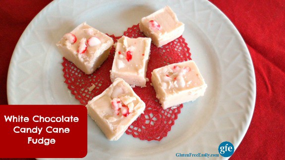 White Chocolate Candy Cane Fudge Gluten Free Easily