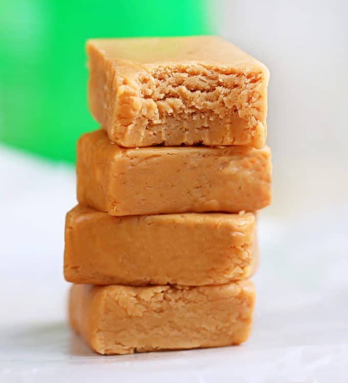 Healthy Peanut Butter Fudge. Naturally gluten-free fudge from Chocolate-Covered Katie. [Featured on GlutenFreeEasily.com.]