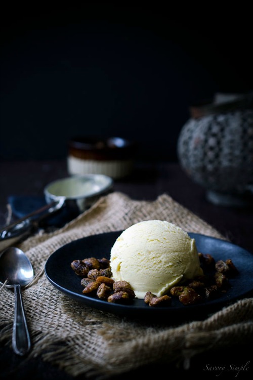 Cardamom Ice Cream with Candied Pistachios Savory Simple Gluten-Free