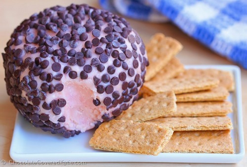 Gluten-Free Strawberry Cheesecake Ball Chocolate-Covered Katie