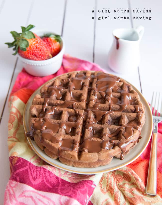 The question is will you eat these Paleo Chocolate Waffles for a meal or dessert?