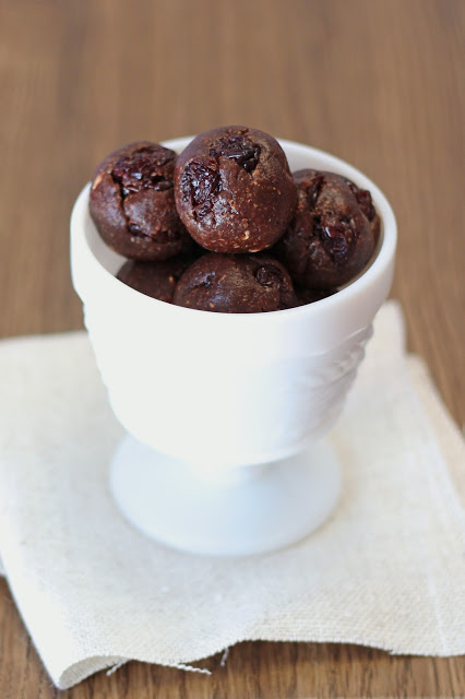 Gluten-Free Dark Chocolate Cherry Cookie Dough Bites Sarah Bakes Gluten-Free Treats