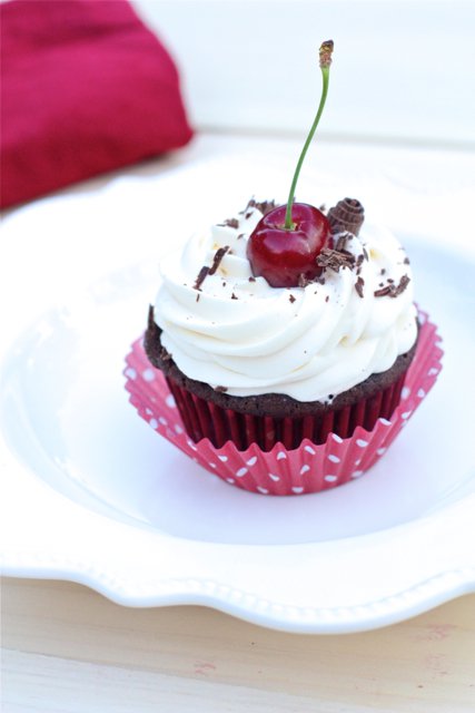 Gluten-Free Black Forest Cake in the form of cupcakes from Against All Grain