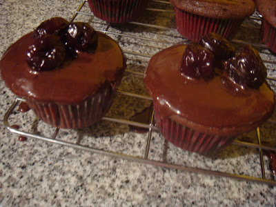 Gluten-Free Chocolate Cherry Cupcakes with Chocolate Ganache and Kirsch Cherries In Johnnas Kitchen