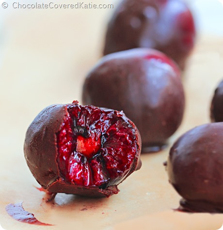 Gluten-Free Paleo Vegan Chocolate-Covered Cherries Chocolate-Covered Katie