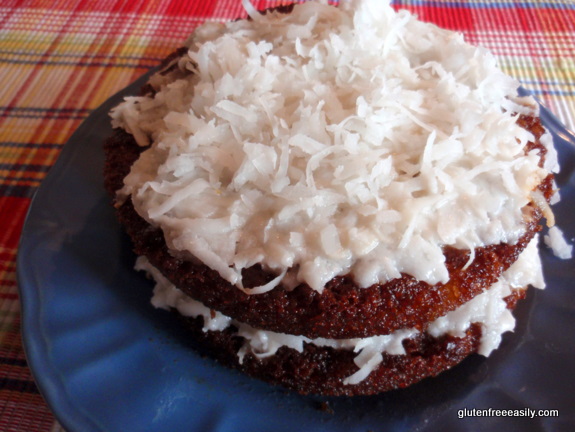 Gluten-Free Pineapple Layer Cake with Maple Coconut Whipped Cream Frosting
