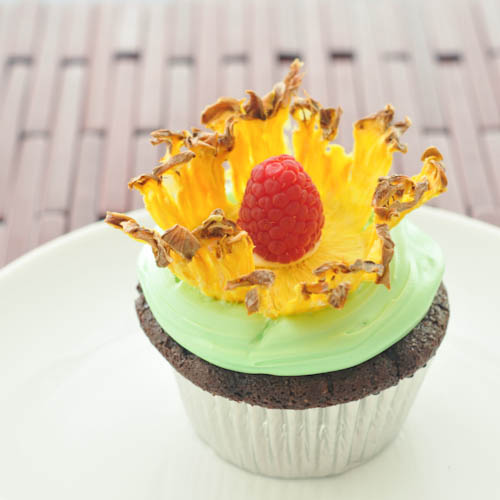 Gluten-Free Pineapple Flower Cupcakes