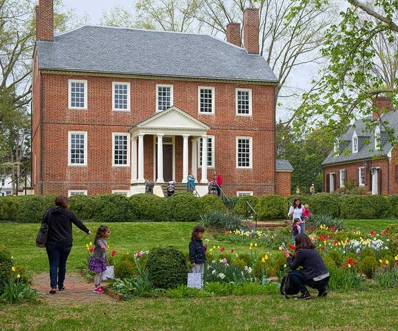 Kenmore Plantation Fredericksburg Virginia View Facing Gardens and River