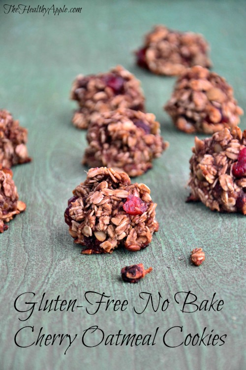 Gluten-Free No-Bake Cherry Oatmeal Cookies