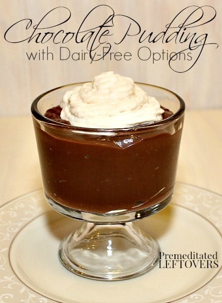 Chocolate Pudding with Dairy-Free Options. The best possible way to use those leftover egg yolks!