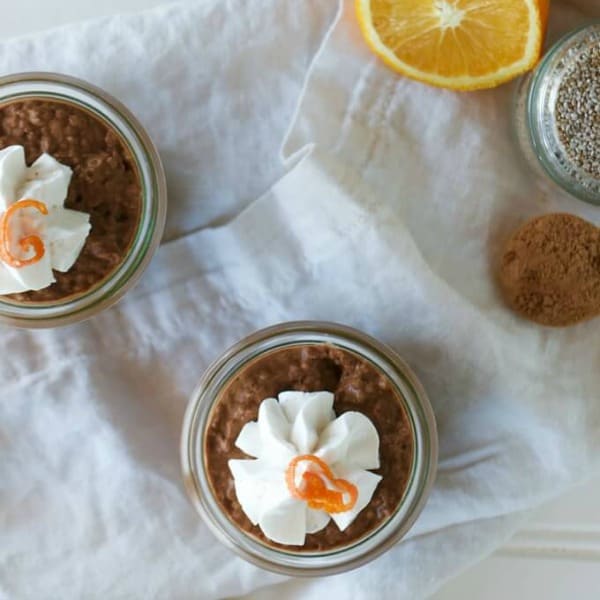 Gluten-Free Chocolate Orange Chia Pudding. This healthy chocolate orange chia pudding recipe is perfect for breakfast, dessert, or an easy snack.