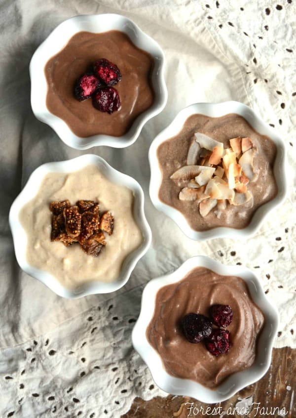 Chocolate Mousse Fig Pudding. Gluten free, dairy free, egg free, vegan.