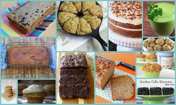 Sampling of Recipes in This Gluten-Free Zucchini Dessert Recipes Roundup [featured on GlutenFreeEasily.com] (photo)