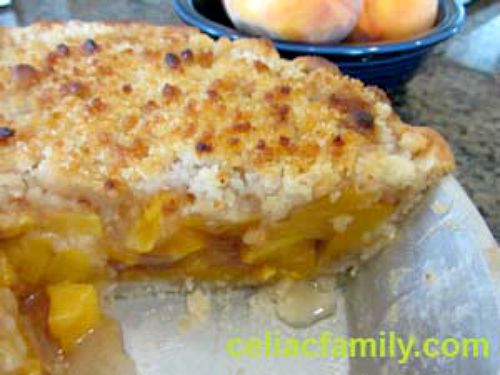 Easy Peach Crumb Pie (Gluten Free)