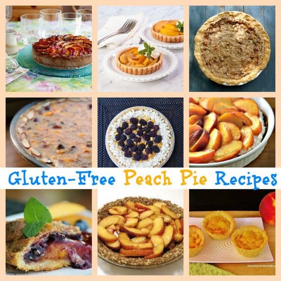 Gluten-free peach pies! Few summertime treats are better than fresh peaches right off the tree. But they're pretty awesome in gluten-free peach pies, too! Lots of fabulous options here. [featured on GlutenFreeEasily.com]