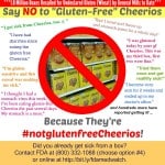 Say No to Gluten-Free Cheerios Poster (They Are Making Hundreds Ill and 1.8M Boxes Have Been Recalled)