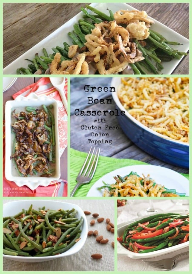15 Gluten-Free Bean Casserole Recipes. You will find a recipe or two that you love in this roundup of 15 gluten-free green bean casserole recipes. They're fit to grace your Thanksgiving table or make any meal special any time of year. [from GlutenFreeEasily.com]