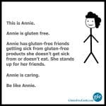 Be Like Annie. Support Your Local Gluten-Free Friends.