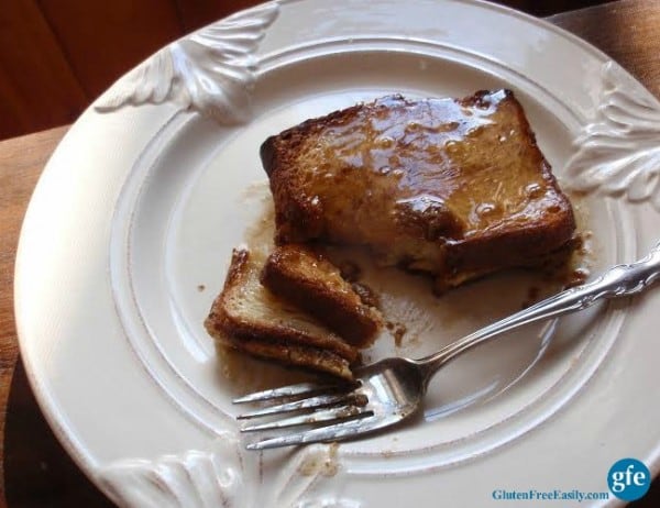 Maple syrup? Honey and melted butter? Powdered sugar? Choose your favorite topping for this Gluten-Free Overnight French Toast Casserole. [from GlutenFreeEasily.com]