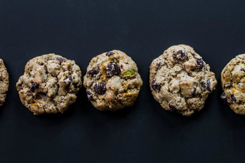Gluten-Free Chocolate Chip Cookies with Pistachios. One of 30 gluten-free pistachio recipes. [featured on GlutenFreeEasily.com]