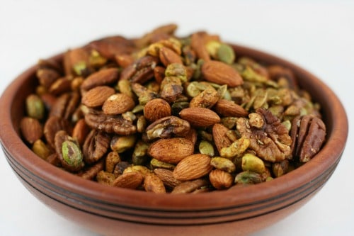 Gluten-Free Roasted and Spiced Nuts. One of 30 gluten-free pistachio desserts. [featured on GlutenFreeEasily.com]