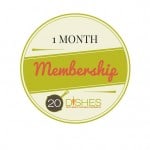 20 Dishes One-Month Membership