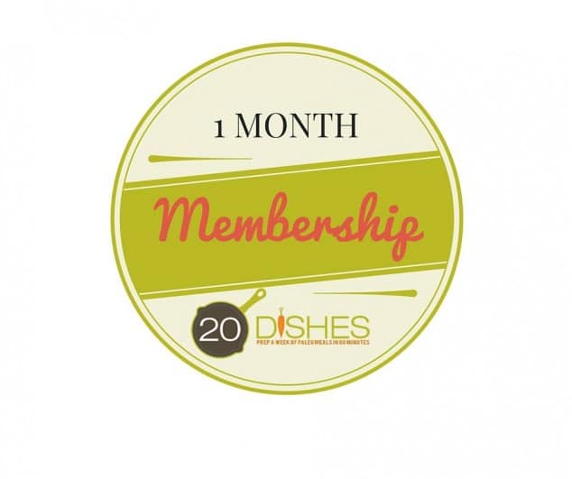 20 Dishes One-Month Membership