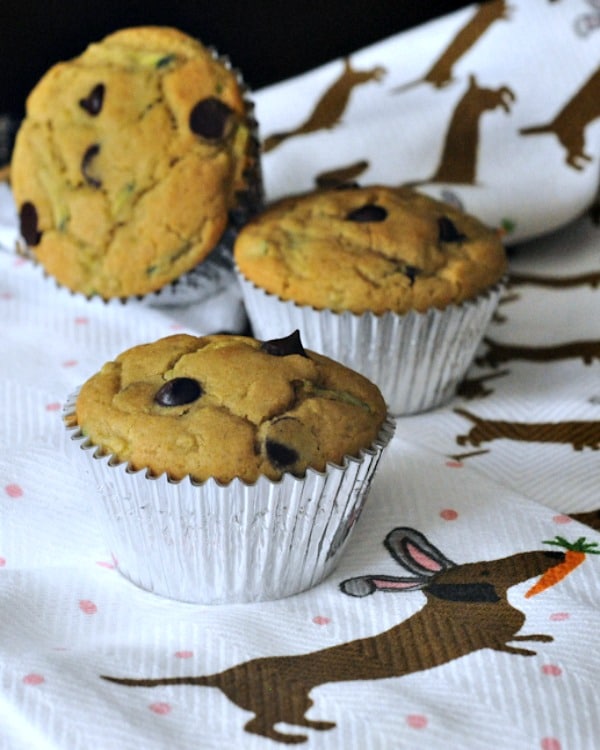 Gluten-Free and Vegan Fluffy Chocolate Chip Zucchini Muffins from Spabettie