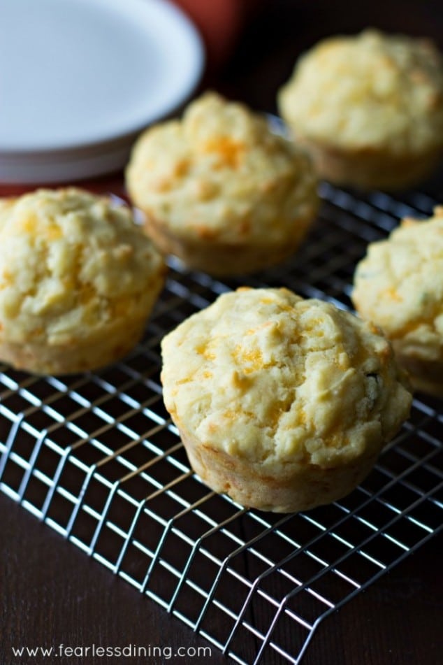 It will be hard to wait for these to cool enough to eat! Gluten-Free Cheddar Herb Muffins