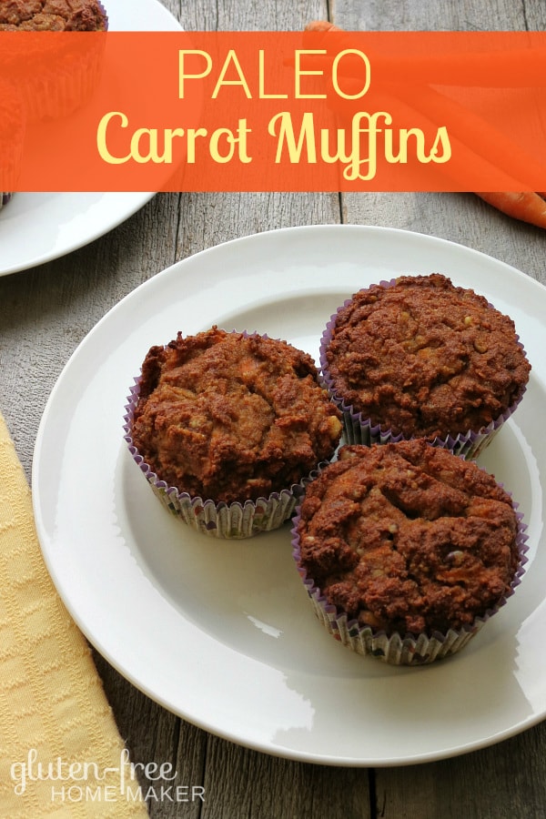 Welcome Spring with these Paleo Healthy Carrot Muffins from Gluten-Free Homemaker! One of the many muffin gems in March Muffin Madness!