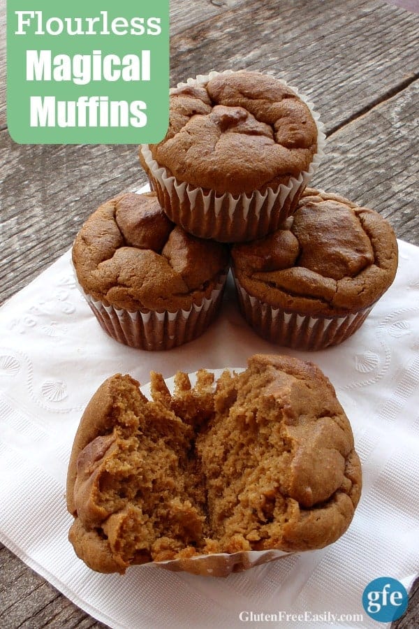 These gluten-free Flourless Magical Muffins will amaze you! Made from only 5 ingredients, they're gluten free and paleo, light and fluffy, and are simply perfect muffins in all respects!