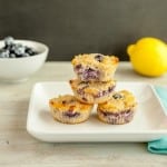 Gluten free and grain free with low carb option. Glazed Lemon Berry Muffins from Beauty and The Foodie. March Muffin Madness!