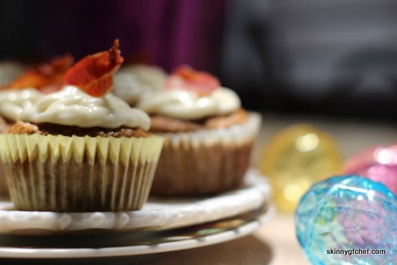 Gluten-Free Maple Bacon Buckwheat Carrot Muffin Close-up