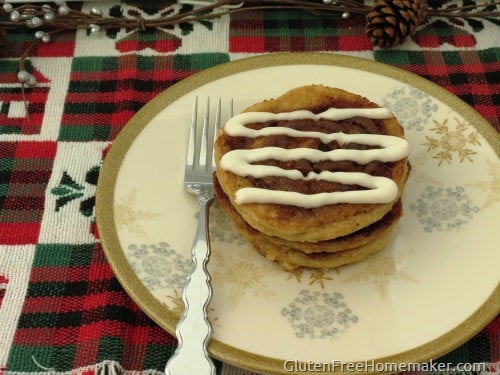 Almond Flour Cinnamon Roll Pancakes--One of many fabulous Gluten-Free Mother's Day Brunch Recipes!