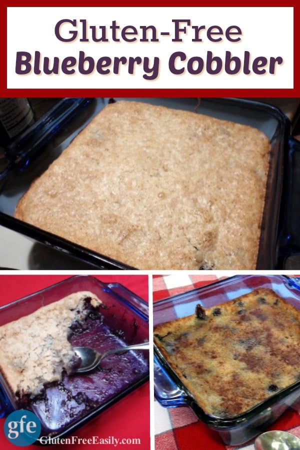 Gluten-Free Blueberry Cobbler. Super easy and delicious. [from GlutenFreeEasily.com] (photo)