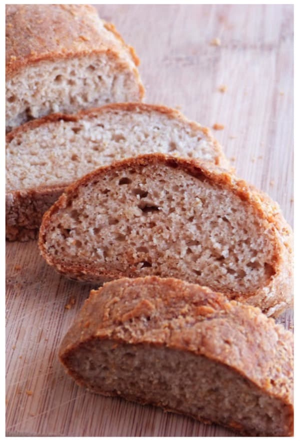 Gluten-Free French Bread. Gluten-free, no-rise, egg-free, yeast-free bread that's easily made vegan by using dairy-free milk. [featured on GlutenFreeEasily.com]