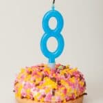 Gluten-Free Donut Birthday Cake GFE Is Eight [from GlutenFreeEasily.com]