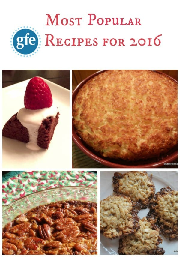 Most Popular Gluten-Free Recipes on GFE for 2016 [from GlutenFreeEasily.com] (photo)