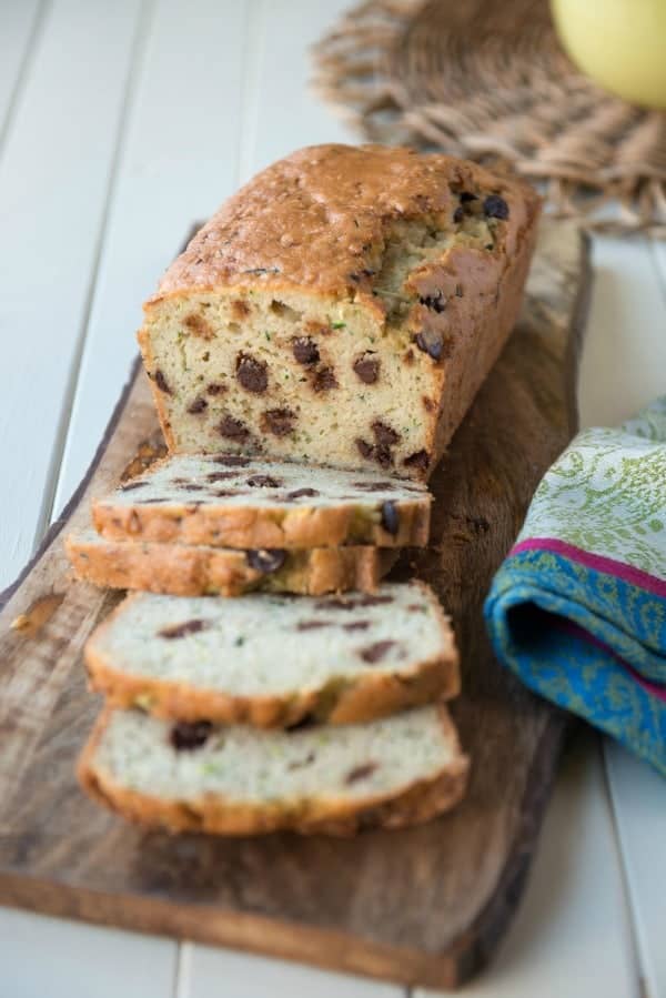 Paleo Chocolate Chip Zucchini Almond Bread. So good and good for you, too! From Nourishing Meals. [featured on GlutenFreeEasily.com]