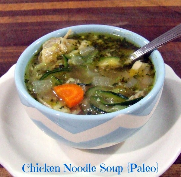 Gluten-Free Chicken Noodle Soup Recipes. Shown is Cassidy's Craveable Creations' Paleo Chicken Noodle Soup recipe. [featured on GlutenFreeEasily.com]