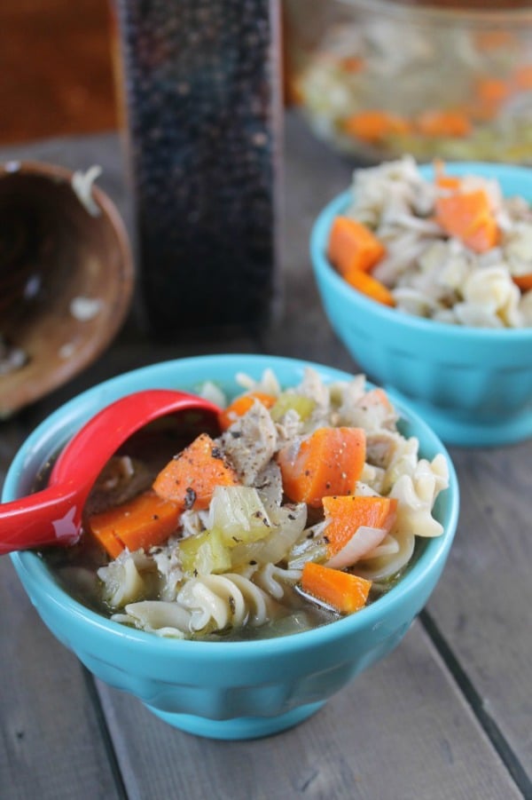 Quick and Easy Homemade Chicken Soup from Tessa the Domestic Diva. One of Top 20 Gluten-Free Chicken Soup recipes. [featured on GlutenFreeEasily.com]