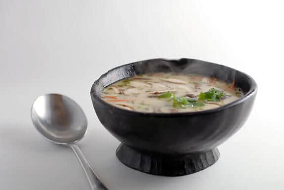 Gluten-Free Chicken Noodle Soup Recipes. Shown is Elana's Coconut Chicken Soup recipe. [featured on GlutenFreeEasily.com]