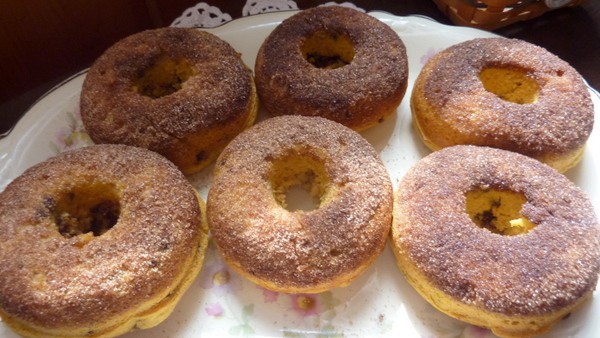 Gluten-Free Pumpkin Chocolate Chip Donuts Platter [from GlutenFreeEasily.com]