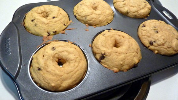 Gluten-Free Pumpkin Chocolate Chip Donuts Right Out of the Oven [from GlutenFreeEasily.com]