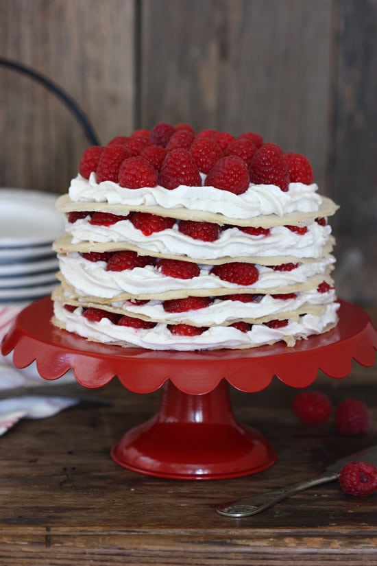 Gluten-Free Raspberry Crepe Cake. One of several delicious gluten-free crepe recipes featured on gfe. [from GlutenFreeEasily.com]