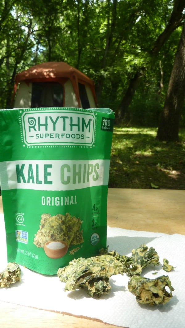 GFE recommends naturally gluten-free Rhythm Kale Chips. Great for camping trips, road trips, lunches, and more. [featured on GlutenFreeEasily.com]