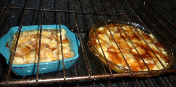 Gluten-Free Caramel Apple Pie. After drizzle added, before final baking. [from GlutenFreeEasily.com]