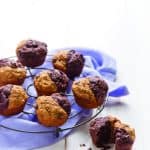 Gluten-Free Chocolate Banana Split Muffins. When chocolate muffins and banana muffins merge into one very special breakfast treat! One of 20 gluten-free muffin recipes featured on gfe for March Muffin Madness.