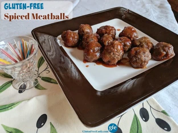 Gluten-Free Spiced Meatballs. These flavorful meatballs served in a sweet and spicy sauce are always the hit of the party!